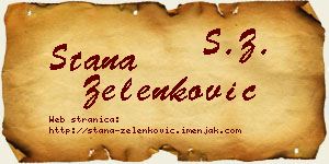 Stana Zelenković vizit kartica